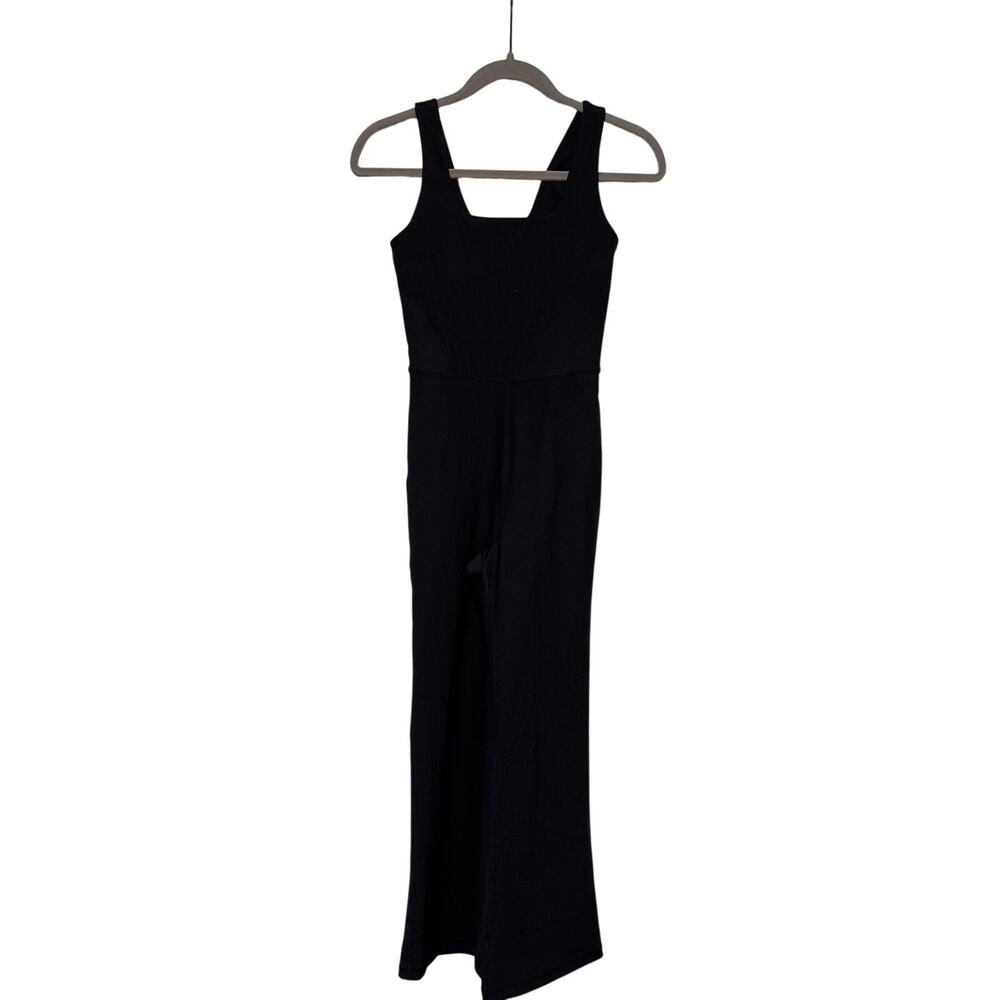 Old Navy Women's PowerSoft Go-Dry Black Flare Leg Jumpsuit XS - Picture 2 of 10